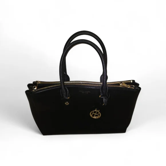 henri bendel Black Leather Tote with Gold Hardware - Picture 5 of 9